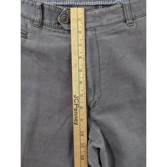 Brax Mens Pants Size 40x30 Grey Everest Quantum Pima Chino Flat Front Straight - Picture 5 of 13